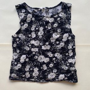 Black Flower Tank